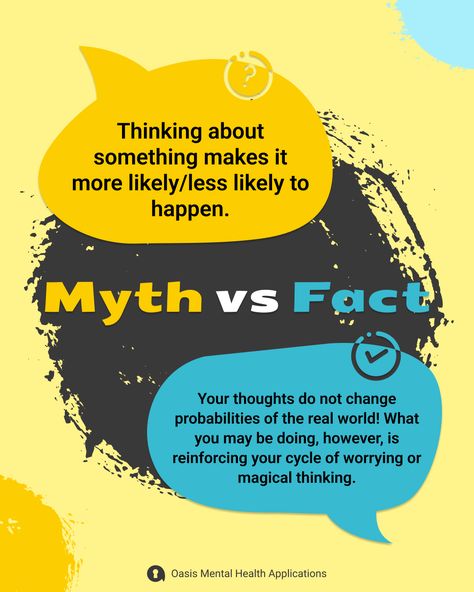 Magical Thinking Psychology, Myth Fact, Catastrophic Thinking, Health Application, Health Myths, Mental Health Facts, Anti Religion, Magical Thinking, Psych