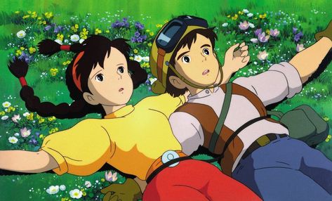 Hayao Miyazaki Movies, Studio Ghibli Poster, Best Romance Anime, Manga News, Sky Pictures, Castle In The Sky, Princess Mononoke, Ghibli Art, Howls Moving Castle