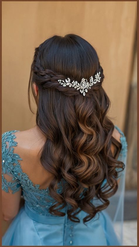 Looking for bridesmaid hairstyles for long hair Discover stunning half up half down styles including brunette simple side loose curls updo curls wedding easy boho and half up half down braid Perfect for any wedding event Loose Curls Hairstyles Wedding, Loose Curls Updo, Half Up Half Down Braid, Half Up Half Down Styles, Curls Updo, Updo Curls, Down Styles, Loose Curls Hairstyles, Curled Updo