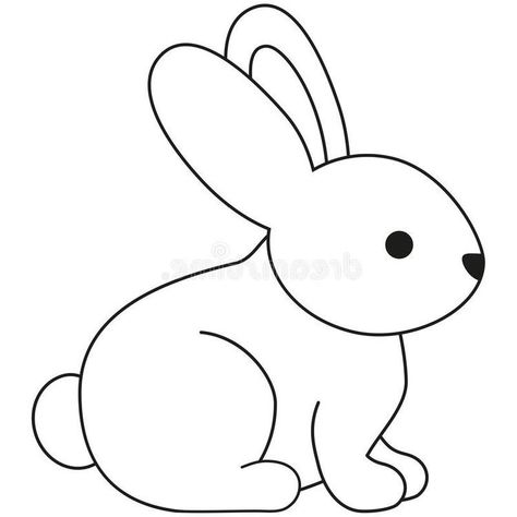 Zoo Drawing For Kids, Rabbit Sketch, Pencil Drawing Images, Rabbit Colors, Animal Templates, Dog Clothes Diy, Easter Bunny Crafts, Preschool Arts And Crafts, Lap Quilts