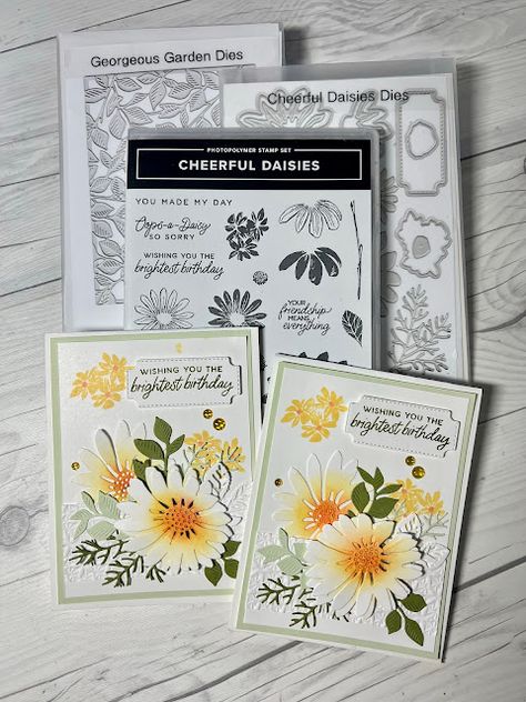 Stampin Up Daisies, Stampin Up Cheerful Daisies Dies, Stampinup Cheerful Daisies Cards, Su Daisy Delight Cards, Stampinup Cheerful Daisies, Stampin Up Cheerful Daisy Cards, Daisy Cards Stamping Up, Stampin Up Fresh As A Daisy, Stampin Up Fresh As A Daisy Dsp