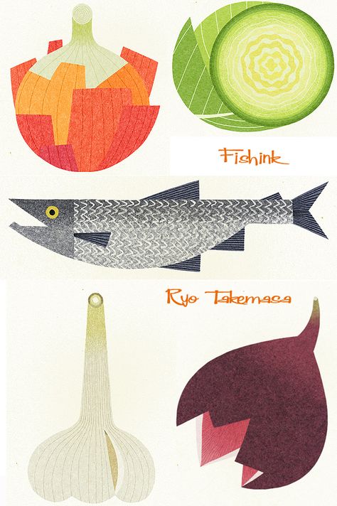 Ryo Takemasa, Cookbook Design, Vegetable Illustration, Graph Design, Keramik Design, 캐릭터 드로잉, Illustration Food, Collage Illustration, Food Drawing