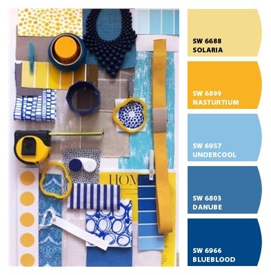 Instantly turn any picture into a palette with ColorSnap, created for you by Sherwin-Williams. Yellow And Blue Entryway, Blue Yellow Dining Room, Blue And Yellow Kitchen Cabinets, Royal Blue And Yellow Color Palette, Greek Colour Palette, Yellow Blue Color Palette, Blue And Yellow Colour Palette, Blue Yellow Color Palette, Yellow And Blue Color Palette