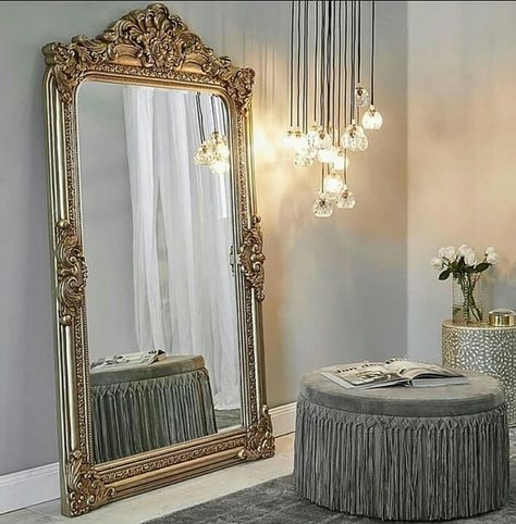 Framed Floor Mirror, Gold Floor Mirror, Large Floor Mirror, Baroque Mirror, Bevelled Mirror, Classic Mirror, Leaner Mirror, Ornate Frame, Beveled Mirror