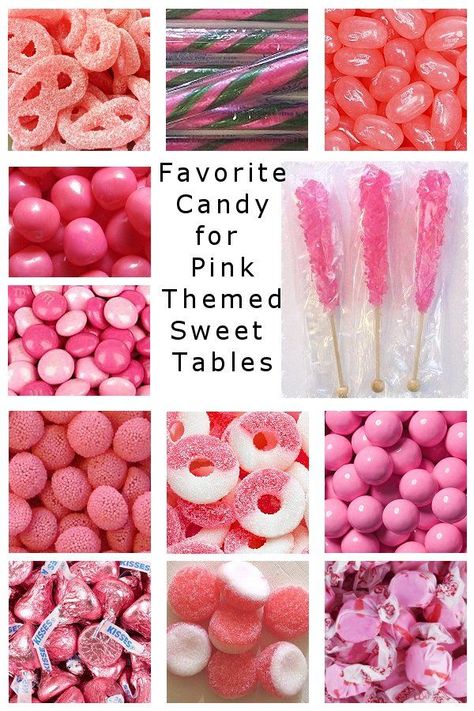 Most favorite candy for a pink themed candy buffet, candy table or sweet table. Tastemade Dessert, Pink Candy Buffet, Buffet Dessert, Girl Shower Themes, Idee Babyshower, Sweet Tables, Baby Shower Candy, Shower Desserts, Barbie Birthday Party