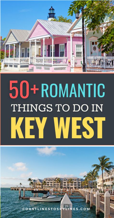 Romantic Things To Do In Key West, Beach Wedding Key West, Romantic Florida Keys Vacation, Key West Honeymoon, Key West Vibes, Outfits For Key West Vacation, Key West Outfit Ideas, Florida East Coast Beaches, Unique Date Night Ideas