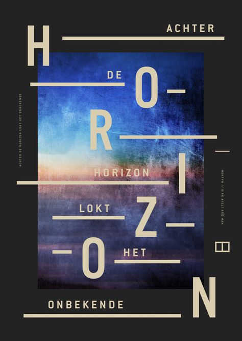 Milan van de Goor Watch Poster, Ads Inspiration, Album Designs, Typographic Posters, Beyond The Horizon, 광고 디자인, Typography Layout, Typographic Poster, Type Posters