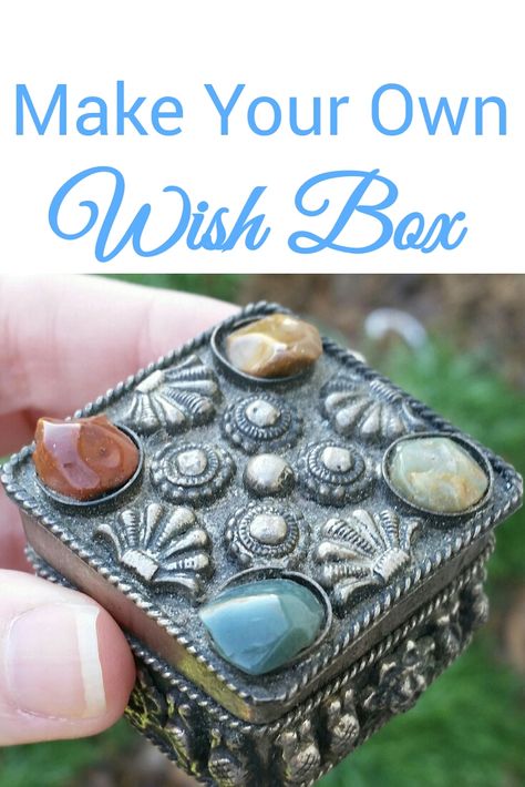 make your own wish box, law of attraction, abundance #loa #wishbox #wish #crystals #abundance #spirituality Witch Energy, Make A Dragon, Dragon Box, Wish Box, Pagan Crafts, Pendulum Board, Prayer Box, Crystal Pyramid, Kitchen Crafts