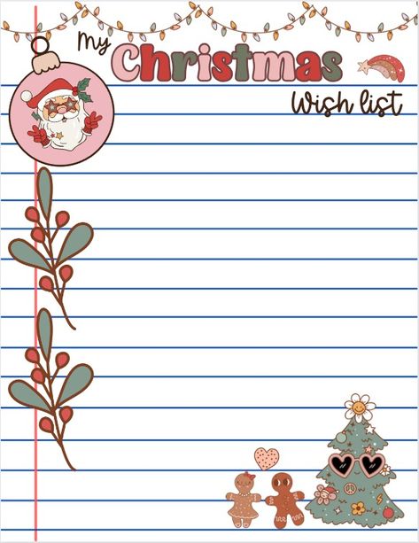 My Christmas Wishlist Printable, Christmas List Template Free Printable, Christmas List Paper, Christmas Wishlist Ideas On Paper, Christmas List Ideas On Paper, Christmas Wishlist Template, Christmas Wishlist For Teens, Teen Christmas Wishlist, Christmas Wish List Printable