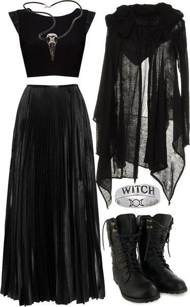 Strega Fashion, Black Clothes, Witch Fashion, Witchy Fashion, Mode Boho, Rock Punk, Looks Black, Gothic Outfits, Goth Outfits