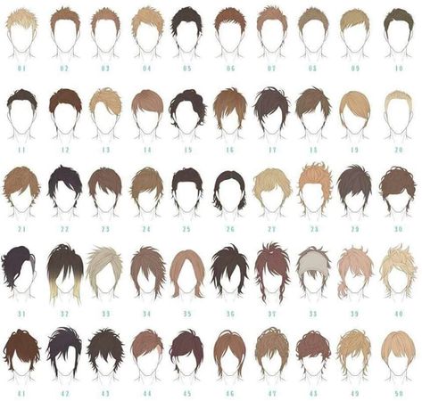 Male hair reference                                                                                                                                                      More Male Hairstyles, Pelo Anime, Manga Hair, Male Hair, Hair Sketch, 캐릭터 드로잉, Character Sketches, Guy Drawing, Hair Reference