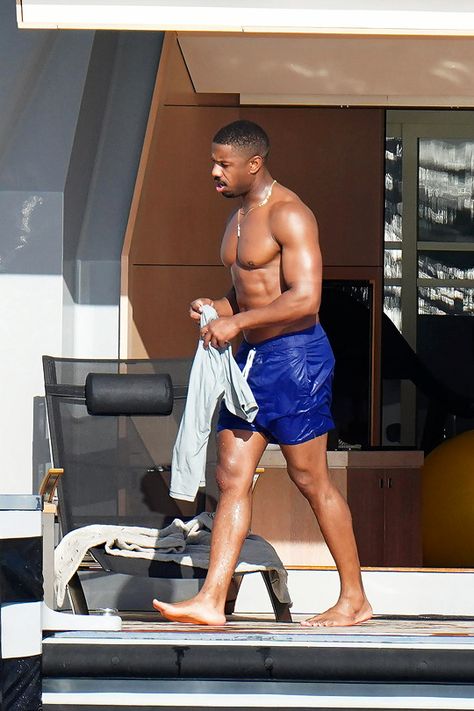 Michael B Jordan Shirtless, Best Physique, Jordan B, Lori Harvey, Hottest Male Celebrities, Michael B Jordan, St Barts, Basketball Pictures, Men's Muscle