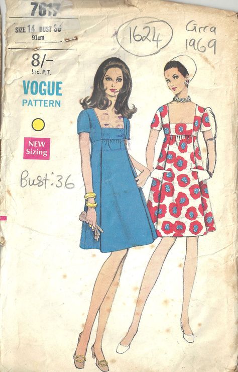 For many more vintage Sewing Patterns visit my eBay shop                                                                                        ‘The Vintage … 1960's Outfits, 60s Dress Pattern, Dress Pattern Free, Vintage Vogue Sewing Patterns, Sew In Weave, 60's Dress, Scale Pattern, Vogue Sewing, Vogue Sewing Patterns