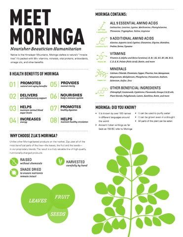 Zija Moringa Infographic by Zija International - Issuu Moringa Recipes, Moringa Benefits, Health Wealth And Happiness, Moringa Tree, Miracle Tree, Green Superfood, Food Medicine, Spinach Smoothie, Natural Therapy