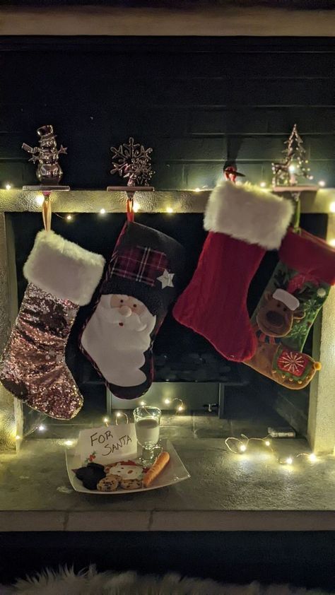 Christmas Stockings Aesthetic, Stockings Aesthetic, Christmas Kiss, Meet Santa, Rudolph Christmas, Milk And Cookies, Milk N Cookies, Warm Christmas, Santa Clause