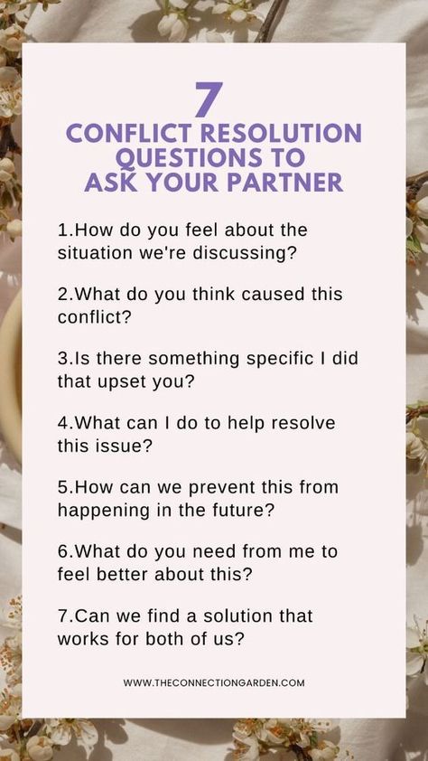 7 conflict resolution questions to ask your partner Relationship Questions Game, Couples Therapy Activities, Premarital Counseling Questions, Relationship Conflict Resolution, No Emotions, Questions To Ask Your Partner, Couples Therapy Worksheets, Therapy Questions, Harmonious Relationship