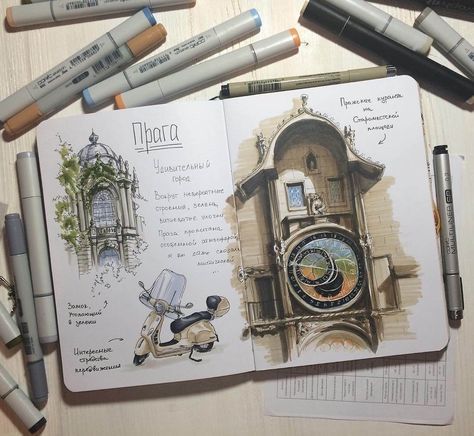 Travel Journal. Interior Design Architecture and Travel Journals Drawings. By Ekaterina Surikat. Architecture Journal, Architecture Drawing Sketchbooks, Travel Art Journal, Drawing Interior, Travel Sketchbook, Sketch Journal, Architecture Sketchbook, Architecture Design Drawing, Travel Journals