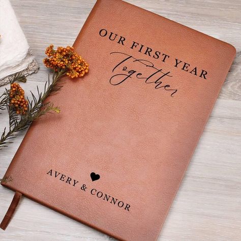 Our First Year Together Book Personalized Paper Anniversary Gift for Husband Wife First Anniversary Journal Custom Couple Memory Notebook - Etsy Our First Year Together, Couples Notebook, Wedding Anniversary Gift For Husband, Memory Notebook, Anniversary Journal, Wood Anniversary, Anniversary Gift For Husband, 5th Wedding Anniversary, 1st Wedding Anniversary