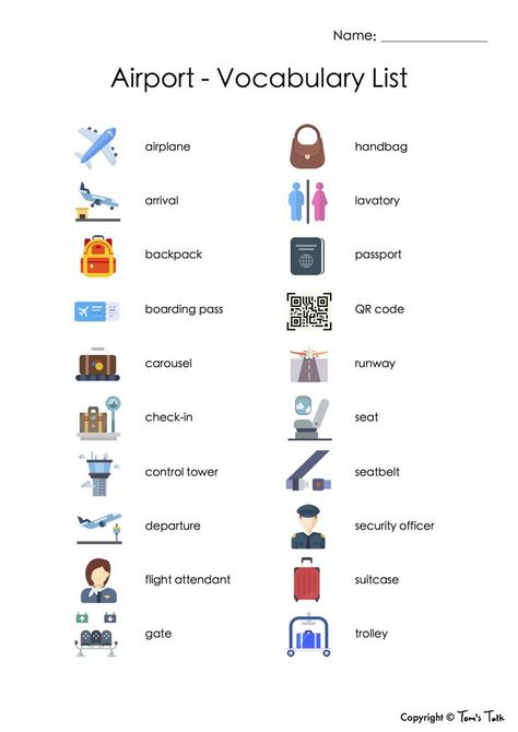 esl hangman vocabulary list - Ecosia - Images Airport Vocabulary English, Airport Phrases, British And American Words, Travel Vocabulary, Kindergarten Vocabulary, English Corner, American Words, Vocabulary Flash Cards, Travel English