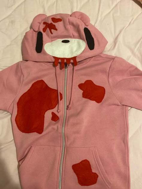 Gloomy Bear Jacket, Gloomy Bear Hoodie, Gloomy Bear Clothes, Gurokawaii Fashion, Gloomy Bear Shirt, Creepy Cute Outfits, Creepy Cute Fashion, Silly Clothes, Gloomy Bear