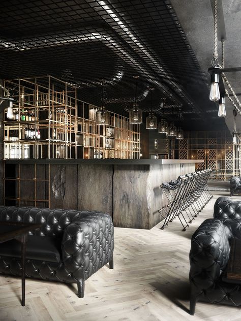 Restaurant. Bar Deco, Bar Interior Design, Industrial Bar, Bar Interior, Bar Design Restaurant, Design Industrial, Restaurant Interior Design, Hospitality Design, Bar Lounge