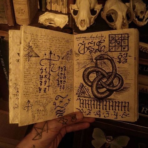 Witch Book Aesthetic, Wizard Spellbook, Wizard Vibes, Book Of Knowledge, Magic Runes, Automatic Drawing, Alchemy Art, Lovecraftian Horror, Grimoire Book