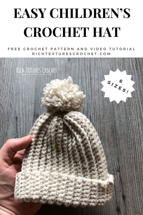 Children’s Crochet Hat Patterns, Toddler Crochet Hat Pattern Free, Crochet Toddler Hat Free Pattern, Crochet Childrens Hats Free Patterns, Crochet Hat Toddler, Toddler Crochet Hat, Easy Crochet Baby Hat, Crochet Toddler Hat, Childrens Crochet Hats