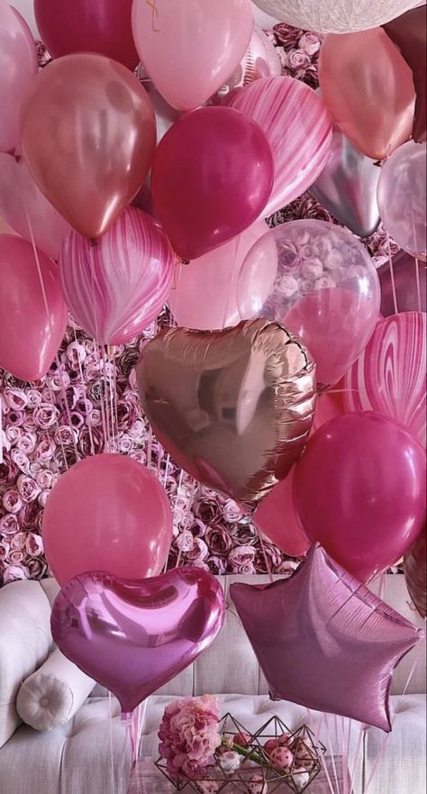 Happy 76th Birthday, Birthday Balloons Pictures, Pretty Balloons, Pink Bachelorette, Pink Happy Birthday, Birthday Wishes Flowers, Birthday Goals, Happy Birthday Wallpaper, Happy Birthday Frame