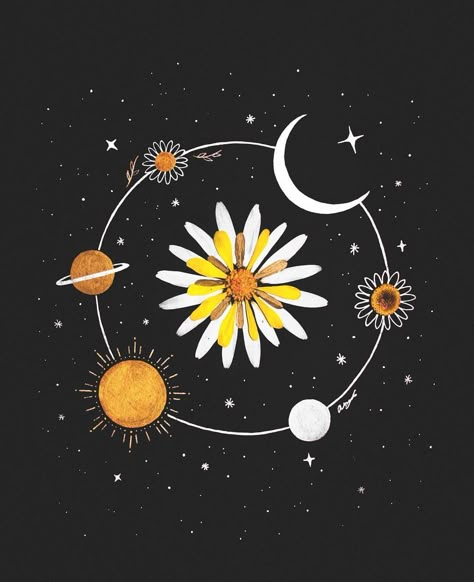 Instagram'da Ameya ☾: “today marks my 20 trips around the sun! it does not feel like I’ve been alive for that many years... seems more like I’m a 10 year old (and…” Universe Illustration, Universe Painting, 카드 디자인, Dessin Adorable, Art And Illustration, Moon And Stars, Fantasy Illustration, Moon Art, Instagram Art