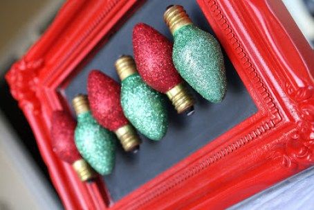 glitter Christmas decor Homemade Christmas Decorations, Christmas Light Bulbs, Indoor Christmas, Christmas Light, Mothers Day Crafts, Glitter Christmas, Mod Podge, Homemade Christmas, Diy Christmas Ornaments