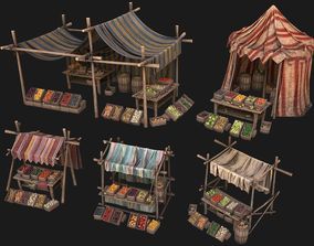 Medieval Market Stall, Dnd Town, Iron Forge, Stall Display, Medieval Market, Props Concept, Market Stands, Dungeons And Dragons Miniatures, Minecraft City