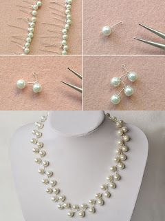 Aprende paso a paso cómo hacer un hermoso collar de perlas ~ lodijoella Pearl Necklace Diy, Pearl Necklace Tutorial, Diy Pearl Jewelry, Diy Pearl Necklace, Panda Hall, قلادات متدلية, Pearl Necklace Designs, Necklace Tutorial, Pearl Necklaces