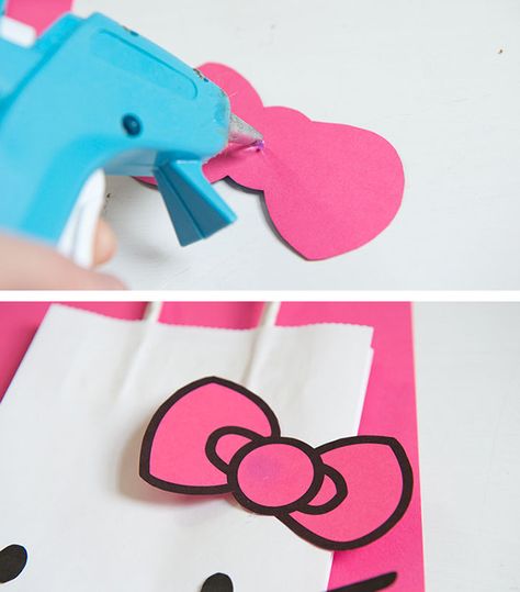 Leave a lasting impression with easy DIY Hello Kitty favor bags. Diy Hello Kitty Birthday Party Ideas, Hello Kitty Favors, Hello Kitty Gift Bags, Hello Kitty Party Favors, Hello Kitty Birthday Theme, Hello Kitty Invitations, Hello Kitty Theme Party, Hello Kitty Decorations, Diy Hello Kitty