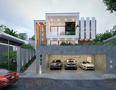 Slope House Design, Two Story House Design, Modern Minimalist House, House Design Trends, Best Modern House Design, Building House Plans Designs, Modern Exterior House Designs, House Gate Design, Architectural House Plans