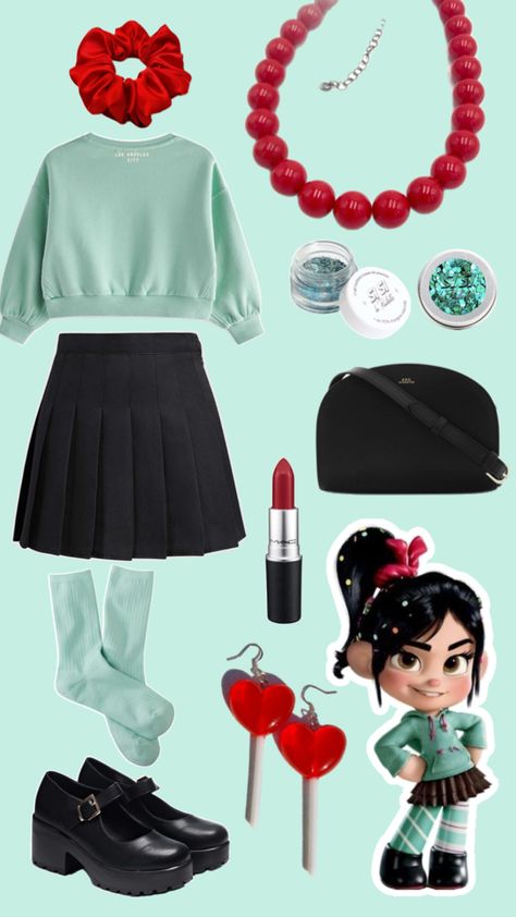 Disneybound outfits / Disney bound looks Wreck It Ralph Costume, Disneybound Outfits, Disney Trip Outfits, Clever Costumes, Lilly Pulitzer Outfits, Disney Themed Outfits, Cosplay Cute, Disney Bound Outfits, Trip Outfits