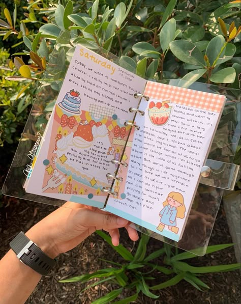 short lil journal entry 😊🌺 follow for more! #journal #binder 6 Ring Binder Journal Aesthetic, A6 Binder Journal Ideas, 6ring Binder Journal, Six Ring Binder Journal, 6 Ring Binder Journal Ideas, A6 Binder Journal, 6 Ring Binder Journal, Bullet Journal Binder, Ring Binder Journal