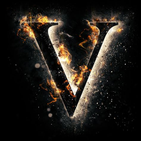 Illustration about Fire letter V. For your design. Illustration of blazing, grain, blaze - 50682246 Name Wallpaper, Letter V, Your Design, Design Illustration, Stock Illustration, Design