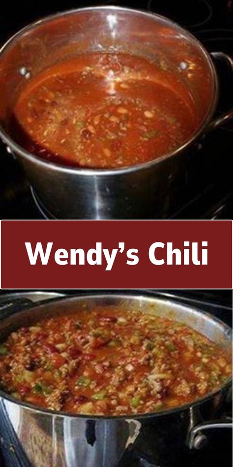 Wendys Chili Recipe, Pruning Hydrangeas, Chili Recipe Crockpot, Chili Soup, Chilli Recipes, Chili Recipe Easy, Copykat Recipes, Savory Soups, My Recipes