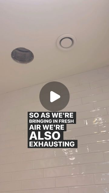 Ryan Alexander Rush on Instagram: "24/7 Continuous exhaust in risky areas. Because nobody uses bath fans anyways and if they do, they leave them on too long and place the home under a negative pressure.  #balancedventilation #exhaust #humidity #mold #bathroom #shower #energyrecoveryventilator #highperformance" Shower Ventilation, Bathroom Exhaust Fan Ideas, Bath Exhaust Fan, Brick House Designs, Bathroom Vent Fan, Bathroom Vent, Bath Fan, Bathroom Ventilation, Bathroom Exhaust