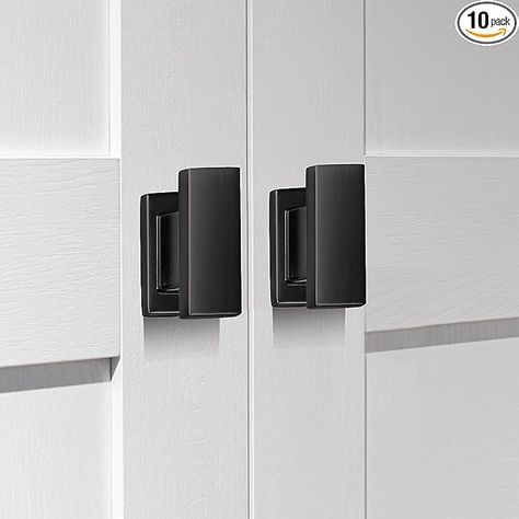 VEHCIL 10 Pack Square Matte Black Cabinet Knobs Black Drawer Dresser Knobs Cabinet Handles for Cupboard Closet Bathroom Kitchen Cabinet Hardware,Solid Zinc Alloy - Amazon.com Matte Black Kitchen Hardware, Black Kitchen Knobs, Black Kitchen Hardware, Black Cabinet Knobs, Bathroom Dresser, Cupboard Closet, Black Cabinet Handles, Matte Black Kitchen, Closet Bathroom