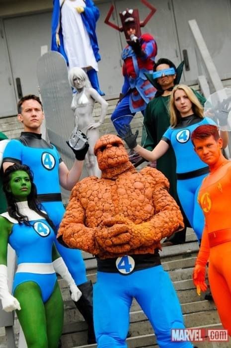 Marvel Cosplay this looks kool Thing Costume, Reed Richards, Group Cosplay, Mister Fantastic, Invisible Woman, Superhero Cosplay, The Lone Ranger, Human Torch, Comic Con Cosplay