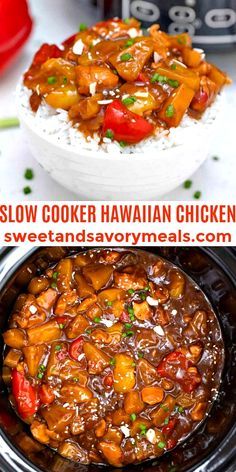 Chicken Tights, Slow Cooker Hawaiian Chicken, Hawaiian Chicken Recipe, Hawaiian Chicken Recipes, Savory Meals, Hawaiian Chicken, Chicken Crockpot, Pineapple Chicken, Recipe Sweet