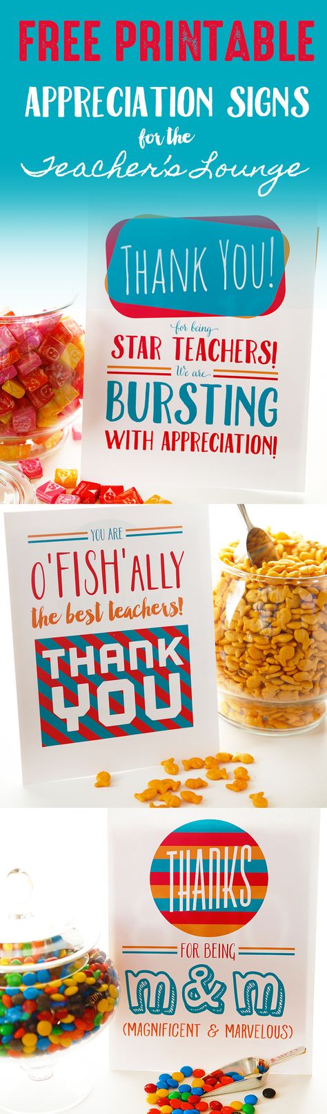 M & M appreciation sign for teacher lounge. Free printable signs to pair with treats for your teachers! Teacher Appreciation Signs, Teacher Morale, Staff Appreciation Week, Teacher Treats, Teacher Appreciation Printables, Teachers Lounge, Best Teacher Gifts, Free Teacher, School Teacher Gifts