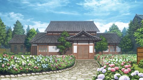 Anime Japanese House, Japanese House Exterior, Japanese Mansion, Anime Houses, Anime House, Taisho Era, Traditional Japanese House, Anime Places, Japan Home