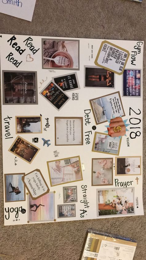 Self Board Ideas, Vision Board Ideas Room Decor, Vision Board Ideas Diy How To Make, Vision Board With Magazines, Personal Board Ideas, Handmade Vision Board Ideas, Poster Board Vision Board, 2023 Vision Board Poster, Things To Do With Poster Board