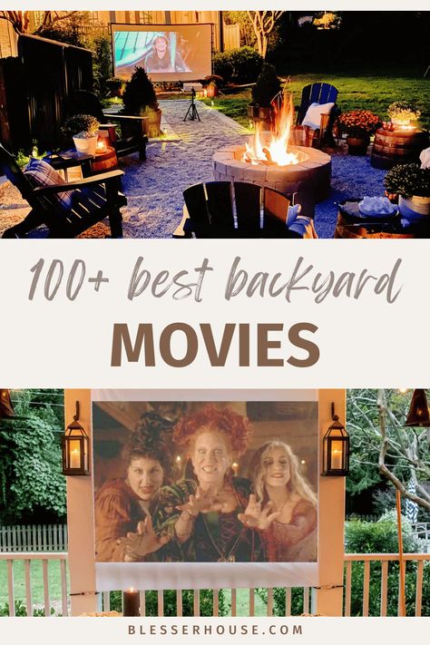 Make your backyard the go-to spot for epic movie nights with this easy setup guide. Learn how to create a cozy outdoor theater, complete with comfortable seating, great movie selections, and festive decor. Whether it’s for a birthday party, Halloween, or a casual weekend, these ideas will make your night party truly special. Fire Pit Movie Theater, Spooky Backyard Movie Night, Backyard Movie Party Decorations, Backyard Movie Night Ideas Birthday, Movie Night In Backyard, Fall Outdoor Movie Night Kids, Patio Movie Night Ideas, Fall Backyard Movie Night, Outdoor Halloween Movie Party