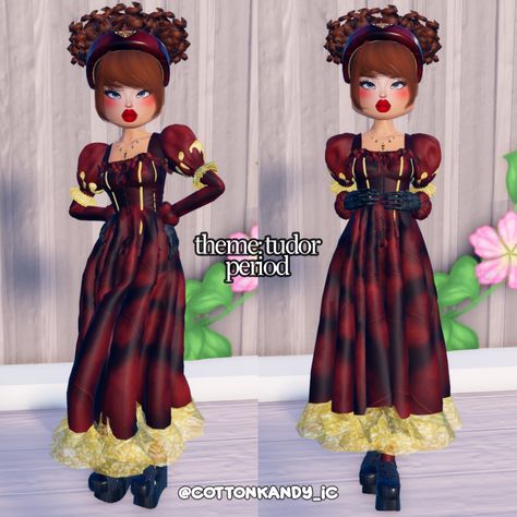 dress to impress theme tudor period outfit inspo no vip Dress To Impress Theme Tudor Period, Tudor Period, Vip Dress, Dti Hacks, Dti Fits, Period Dress, Dti Outfits, Period Outfit, I Dress