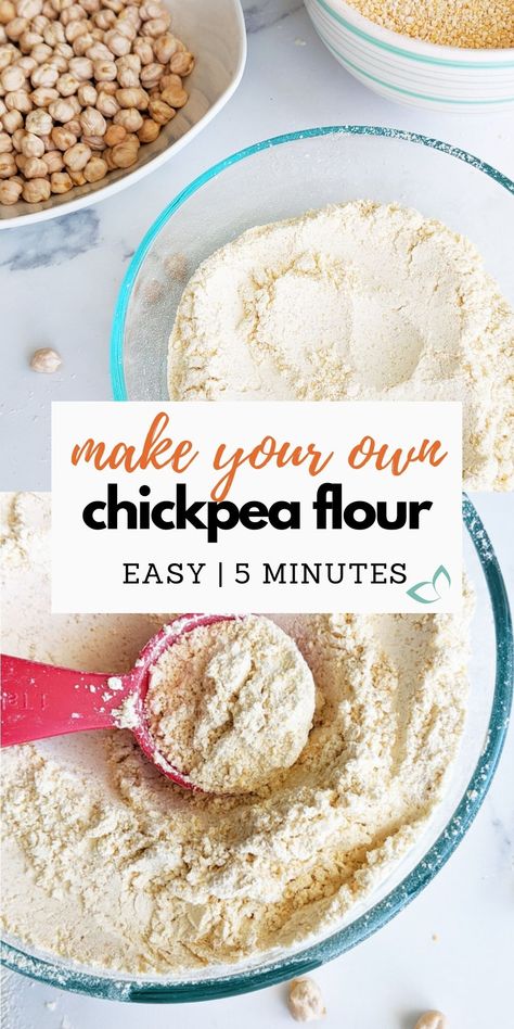 Make Chickpea Flour, Garbanzo Flour, Chickpea Flour Recipes, Dried Chickpeas, Dry Chickpeas, Gram Flour, Ingredient Substitutions, Chickpea Recipes, Chickpea Flour