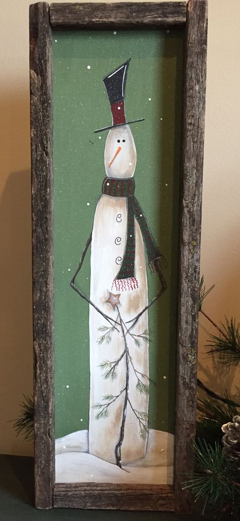 Tall snowman painted on wood. Crafts Snowman, Dollar Store Christmas, Snowman Painting, Christmas Signs Wood, Christmas Wood Crafts, Etsy Christmas, Snowman Crafts, Primitive Christmas, Christmas Crafts Decorations