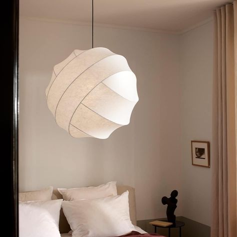 DLSixYi Nordic Silkworm Cocoon Pendant Light Single Head Lantern Led Chandelier Living Dining Room Bedroom Pendant Lamp Modern Showroom Cafe Hanging Light Fixture - Amazon.com Metal Living Room, Fabric Chandelier, Fabric Pendant, White Canopy, Large Pendant Lighting, Metal Pendant Light, Living Room White, Mode Design, The Ceiling